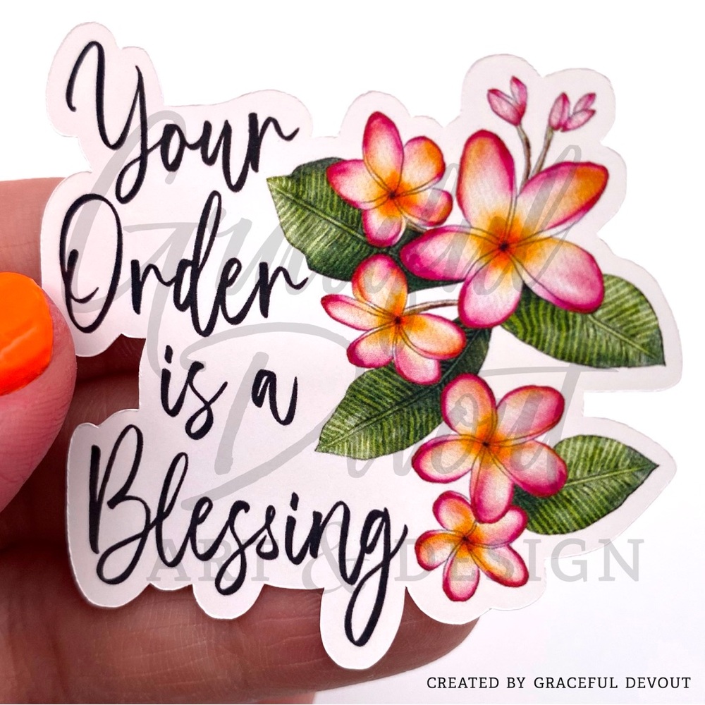 Your Order Is A Blessing - 2" (inches) (48ct.) Stickers - Picture 5 of 5